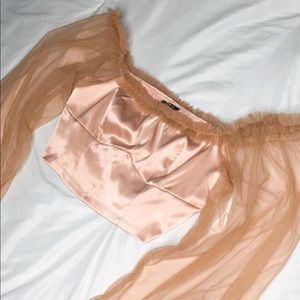 Beige/brown SHEIN crop top